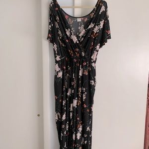 Women’s Black Floral Jumpsuit